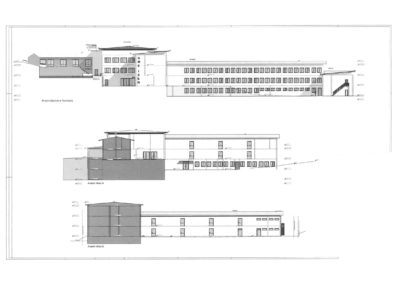 Schule, Plan, Ansicht Süd