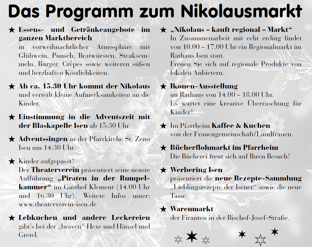 Nikolausmarkt und Advent im Park