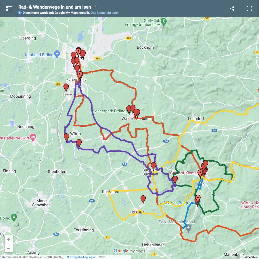 Radwege in und um Isen